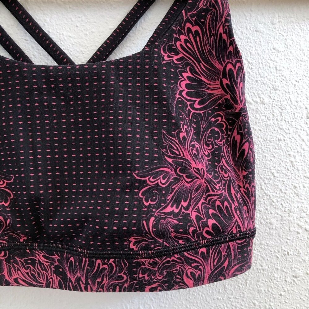 LULULEMON Energy Bra Infinity Energy Bra Glossy Black Size 6 - Picture 5 of 9